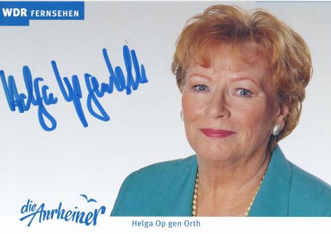 Helga Op gen Orth   Die Anrheiner  TV  Serien Autogrammkarte original signiert 