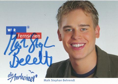Maik Stephan Behrendt  Die Anrheiner  TV  Serien Autogrammkarte original signiert 