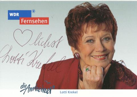 Lotti Krekel  Die Anrheiner  TV  Serien Autogrammkarte original signiert 