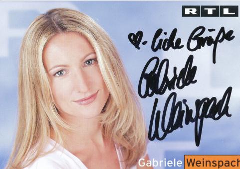 Gabriele Weinspach  RTL   TV  Autogrammkarte original signiert 