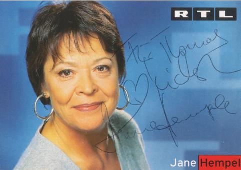 Jane Hempel   RTL   TV  Autogrammkarte original signiert 