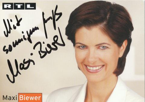 Maxi Biewer   RTL   TV  Autogrammkarte original signiert 