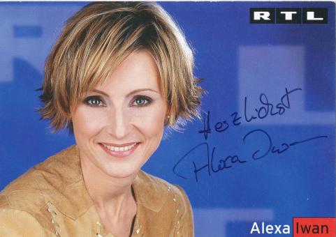 Alexa Iwan   RTL   TV  Autogrammkarte original signiert 