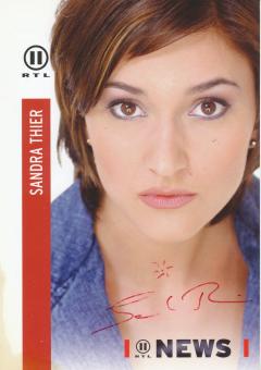 Sandra Thier   RTL 2  TV  Autogrammkarte original signiert 