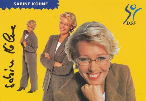 Sabine Köhne  DSF  TV Sender Autogrammkarte original signiert 