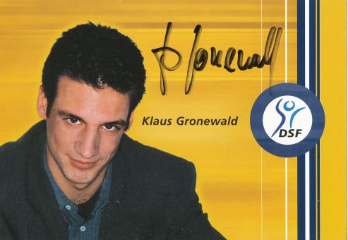 Klaus Gronewald  DSF  TV Sender Autogrammkarte original signiert 
