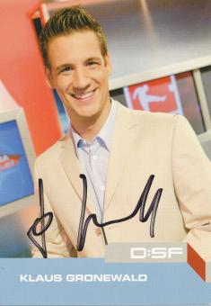 Klaus Gronewald  DSF  TV Sender Autogrammkarte original signiert 