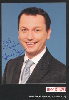 Steve Dixon  Sky News   TV Sender Autogrammkarte original signiert 