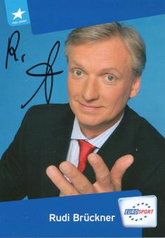 Rudi Brückner  Eurosport  TV Sender Autogrammkarte original signiert 