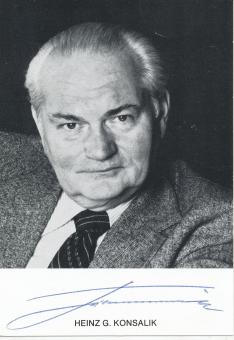 Heinz G. Konsalik † 1999  Schriftsteller  Literatur  Autogrammkarte original signiert 
