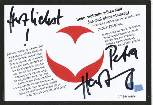 Petra Hartung  Schriftstellerin   Literatur  Autogrammkarte original signiert 