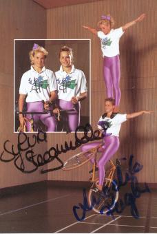 Sylvia Steegmüller & Angelika Ziegler  Kunst Radsport  Autogrammkarte  original signiert 