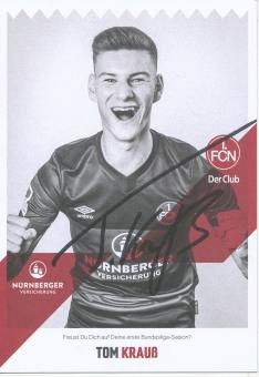 Tom Krauß  2020/2021  FC Nürnberg  Fußball Autogrammkarte original signiert 