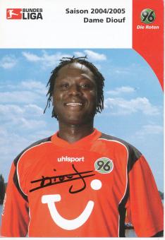 Dame Diouf   2004/2005  Hannover 96  Fußball Autogrammkarte original signiert 