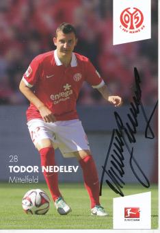 Todor Nedelev  2014/2015  FSV Mainz 05  Fußball Autogrammkarte original signiert 