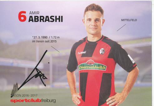 Amir Abrashi  2016/2017  SC Freiburg  Fußball Autogrammkarte original signiert 