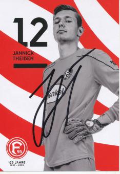 Jannick Theißen  2019/2020  Fortuna Düsseldorf  Fußball Autogrammkarte original signiert 