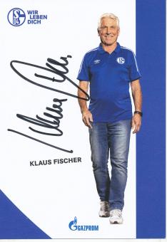 Klaus Fischer  2019/2020  FC Schalke 04  Fußball Autogrammkarte original signiert 