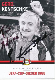Gerd Kentschke    Bayer 04 Leverkusen  Fußball Autogrammkarte original signiert 
