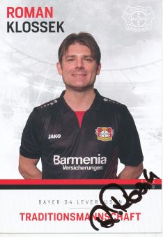 Roman Klossek  Traditionsmannschaft 2018/2019  Bayer 04 Leverkusen  Fußball Autogrammkarte original signiert 