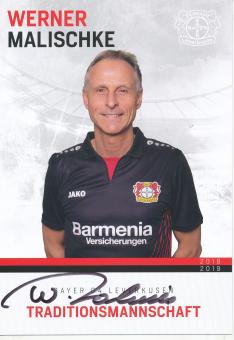 Werner Malischke  Traditionsmannschaft 2018/2019  Bayer 04 Leverkusen  Fußball Autogrammkarte original signiert 