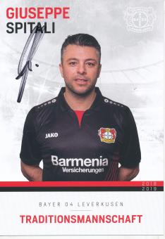 Giuseppe Spitali  Traditionsmannschaft 2018/2019  Bayer 04 Leverkusen  Fußball Autogrammkarte original signiert 