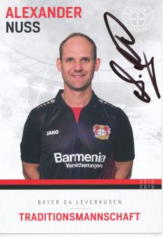 Alexander Nuss  Traditionsmannschaft 2018/2019  Bayer 04 Leverkusen  Fußball Autogrammkarte original signiert 