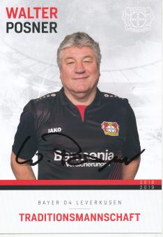 Walter Posner   Traditionsmannschaft 2018/2019  Bayer 04 Leverkusen  Fußball Autogrammkarte original signiert 