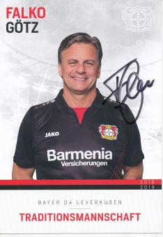 Falko Götz   Traditionsmannschaft 2018/2019  Bayer 04 Leverkusen  Fußball Autogrammkarte original signiert 