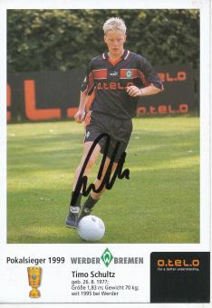 Timo Schultz  1999/2000  SV Werder Bremen  Fußball Autogrammkarte original signiert 