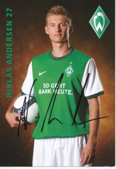 Niklas Andersen  2009/2010  SV Werder Bremen  Fußball Autogrammkarte original signiert 