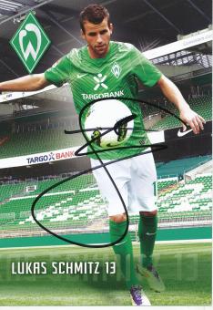 Lukas Schmitz  2011/2012  SV Werder Bremen  Fußball Autogrammkarte original signiert 