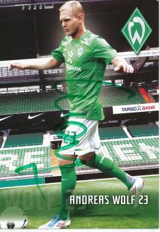 Andreas Wolf  2011/2012  SV Werder Bremen  Fußball Autogrammkarte original signiert 