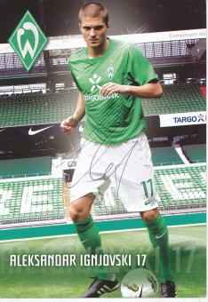 Aleksandar Ignjovski   2011/2012  SV Werder Bremen  Fußball Autogrammkarte original signiert 