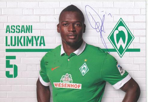 Assani Lukimya  2014/2015  SV Werder Bremen  Fußball Autogrammkarte original signiert 
