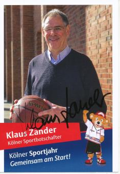 Klaus Zander  Köln Sportbotschafter  Politik  Autogrammkarte original signiert 