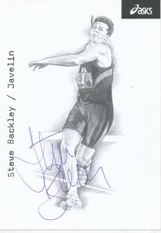 Steve Backley  Großbritanien  Leichtathletik  Autogrammkarte  original signiert 