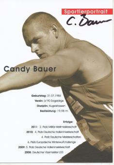 Candy Bauer  Leichtathletik  Autogrammkarte  original signiert 
