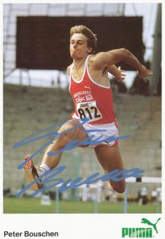 Peter Bouschen  Leichtathletik  Autogrammkarte  original signiert 