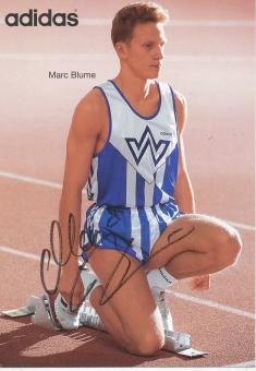 Marc Blume  Leichtathletik  Autogrammkarte  original signiert 