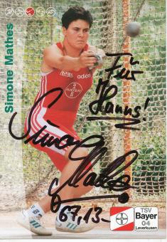 Simone Mathes  Leichtathletik  Autogrammkarte  original signiert 