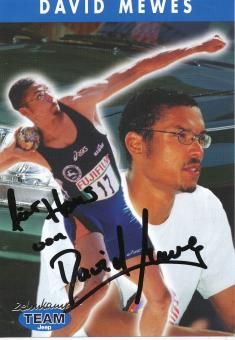 David Mewes  Leichtathletik  Autogrammkarte  original signiert 