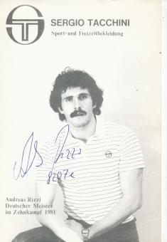 Andreas Rizzi  Leichtathletik  Autogrammkarte  original signiert 