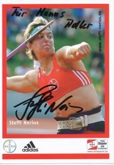 Steffi Nerius  Leichtathletik  Autogrammkarte  original signiert 