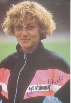 Christina Wachtel  DDR  Leichtathletik  Autogrammkarte  original signiert 