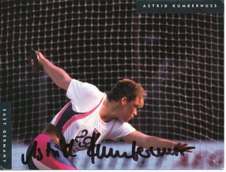 Astrid Kumbernuss  DDR   Leichtathletik  Autogrammkarte  original signiert 