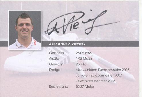 Alexander Vieweg   Leichtathletik  Autogrammkarte  original signiert 