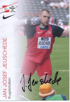 Jan Josef Jeuschede  Leichtathletik  Autogrammkarte  original signiert 
