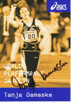 Tanja Damaske  Leichtathletik  Autogrammkarte  original signiert 