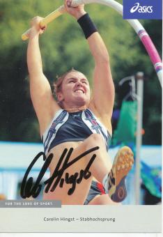 Carolin Hingst  Leichtathletik  Autogrammkarte  original signiert 